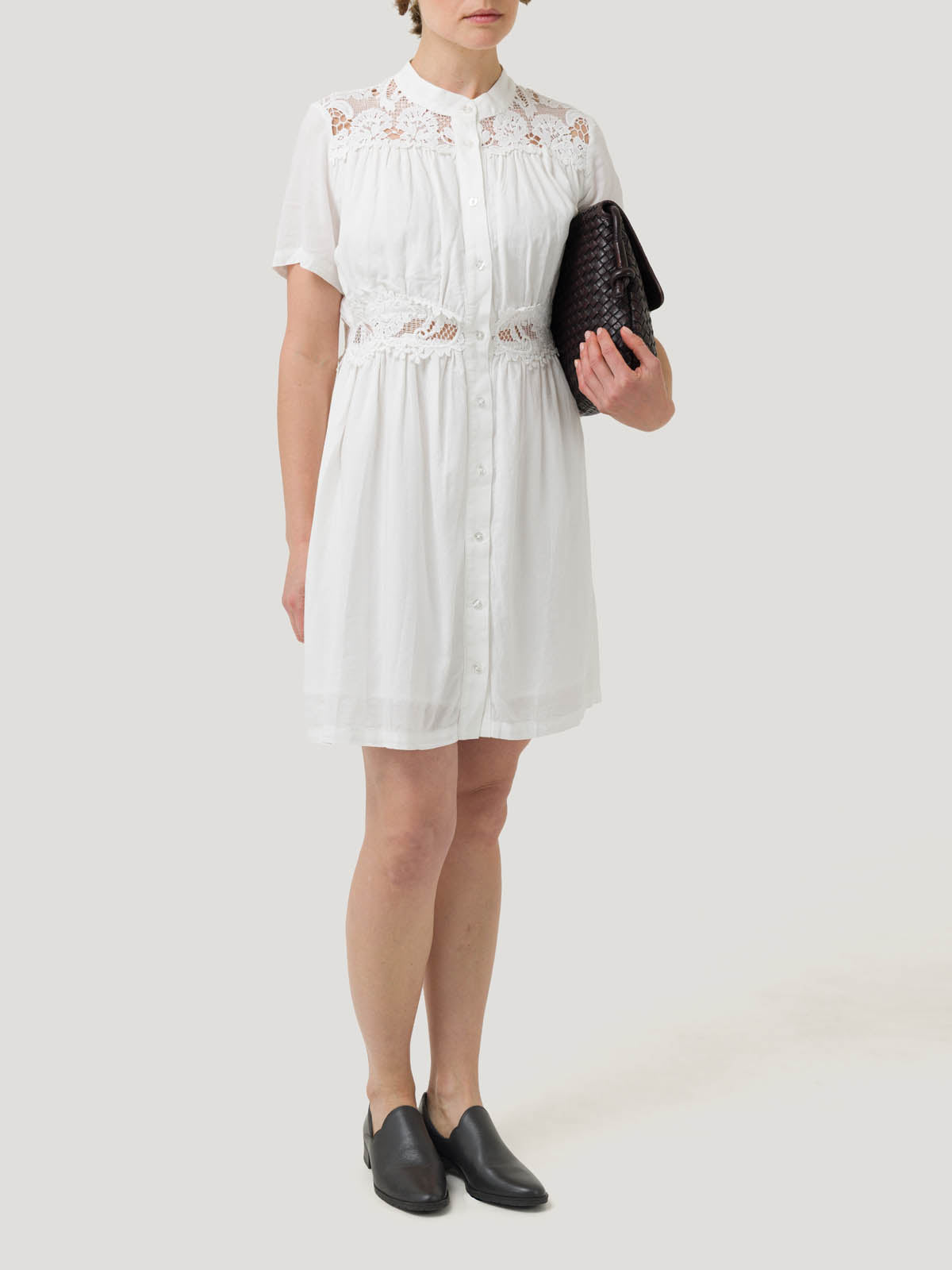 Vestido Lino Orgánico Mujer Geneva Blanco Rockford
