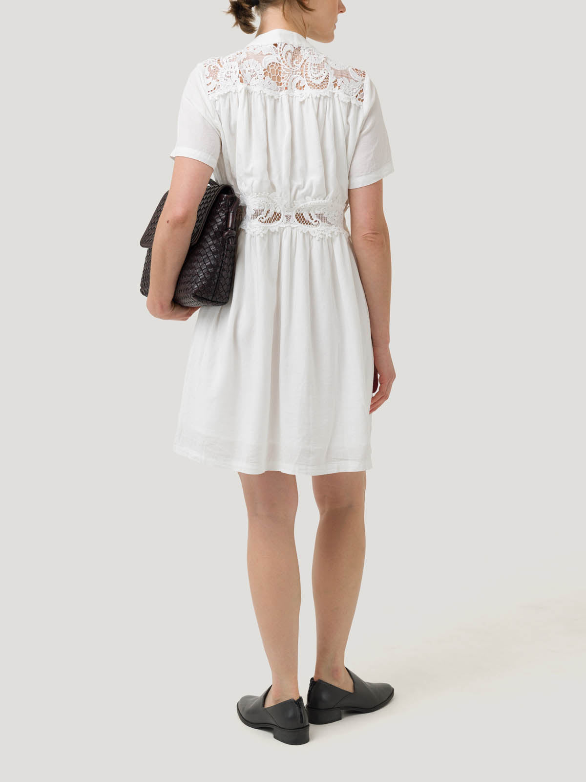 Vestido Lino Orgánico Mujer Geneva Blanco Rockford