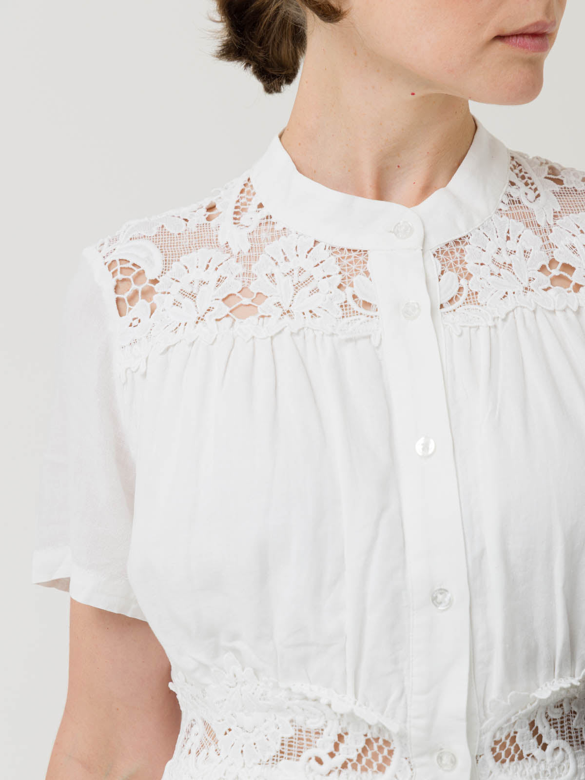 Vestido Lino Orgánico Mujer Geneva Blanco Rockford