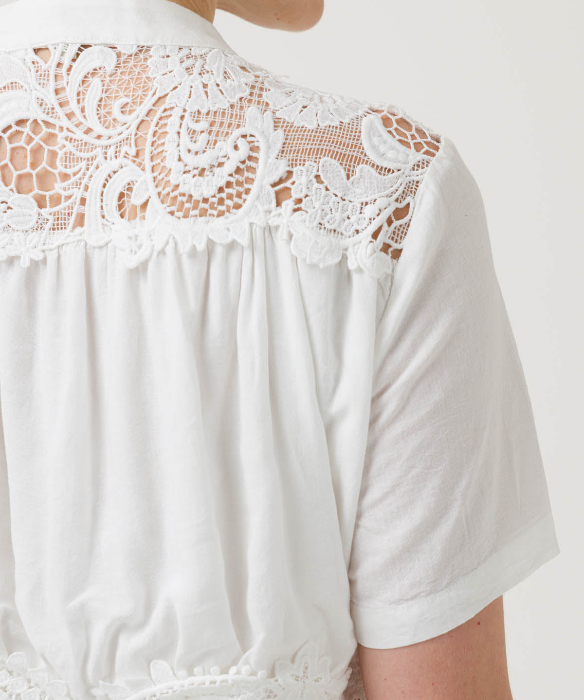 Vestido Lino Orgánico Mujer Geneva Blanco Rockford
