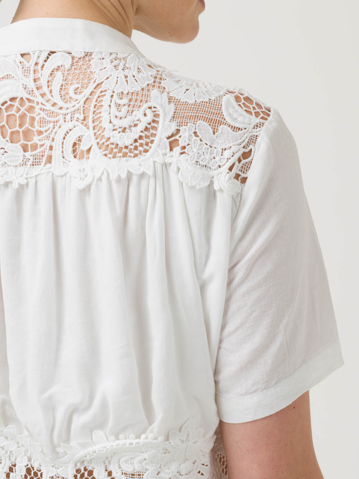 Vestido Lino Orgánico Mujer Geneva Blanco Rockford