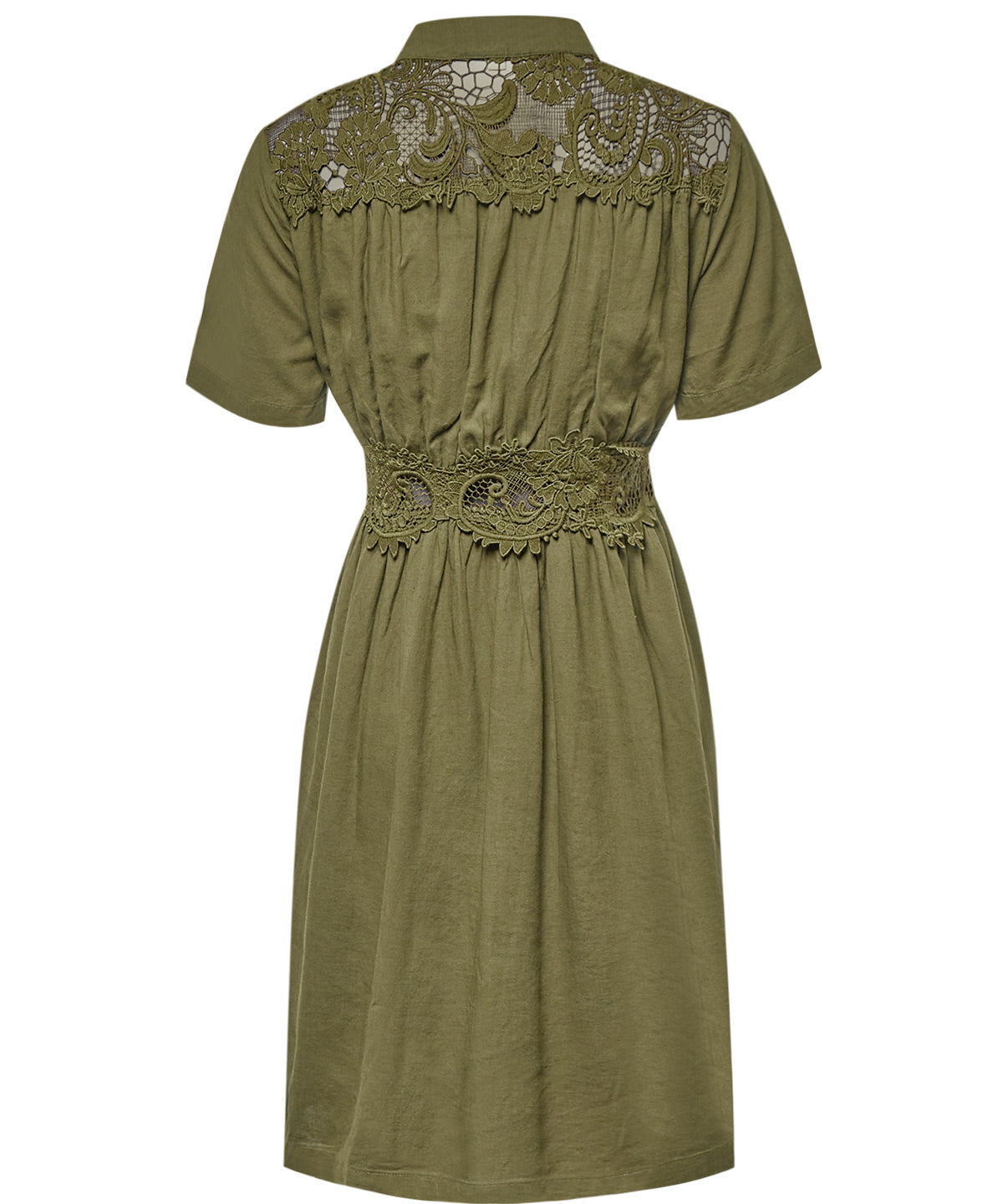 Vestido Lino Orgánico Mujer Geneva Verde Rockford