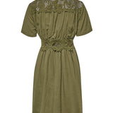 Vestido Lino Orgánico Mujer Geneva Verde Rockford