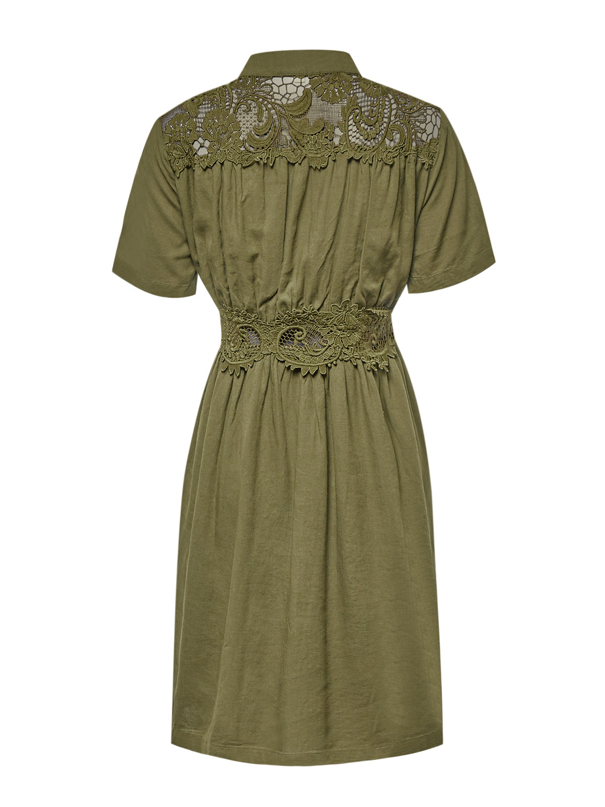Vestido Lino Orgánico Mujer Geneva Verde Rockford