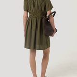 Vestido Lino Orgánico Mujer Geneva Verde Rockford