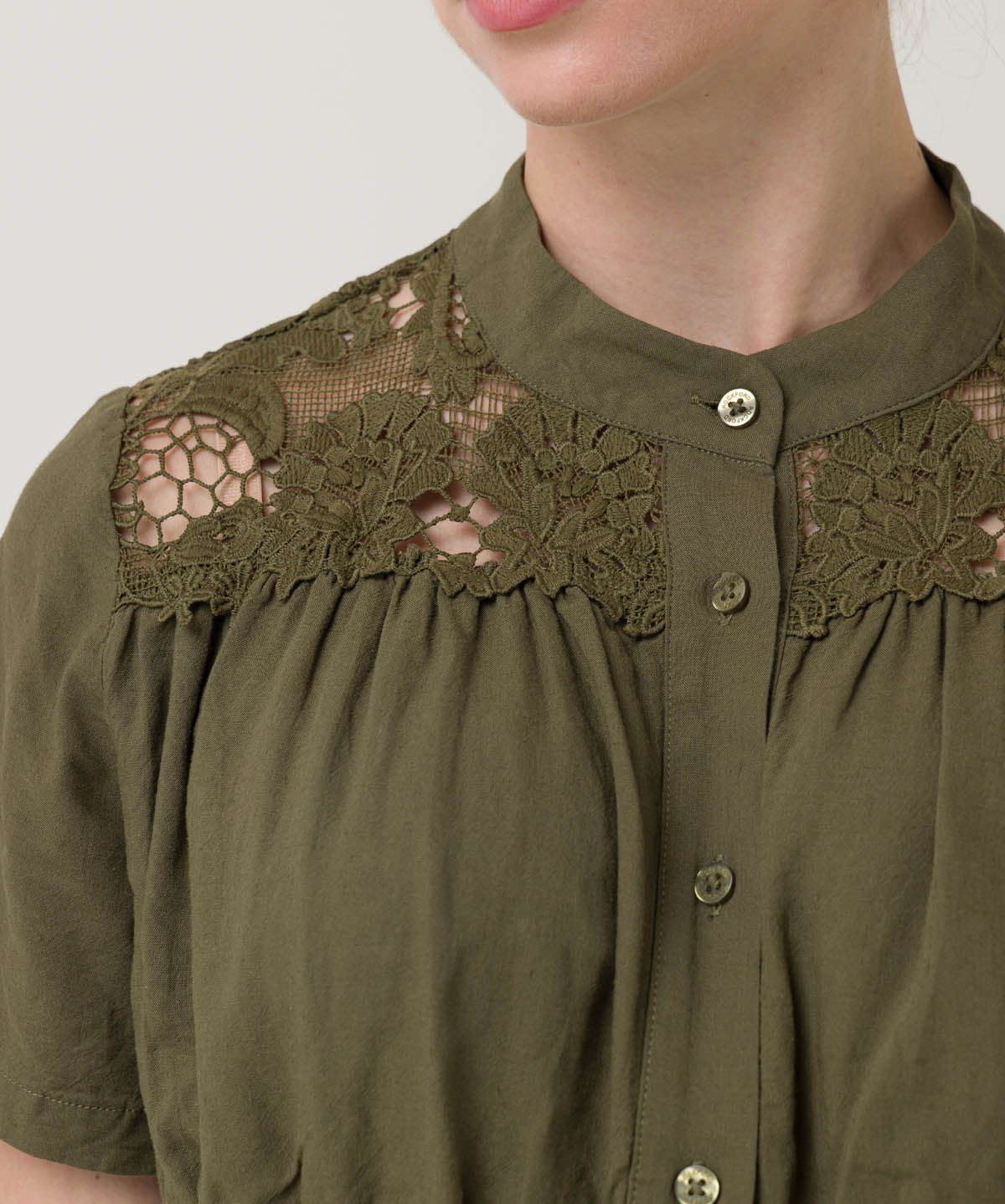 Vestido Lino Orgánico Mujer Geneva Verde Rockford