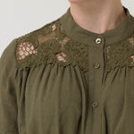 Vestido Lino Orgánico Mujer Geneva Verde Rockford
