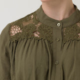 Vestido Lino Orgánico Mujer Geneva Verde Rockford