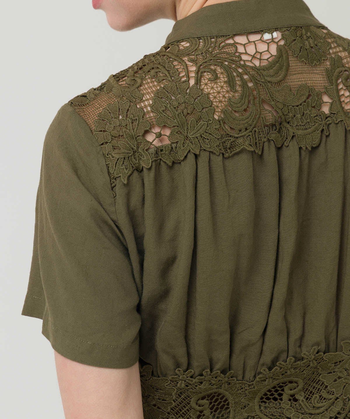 Vestido Lino Orgánico Mujer Geneva Verde Rockford