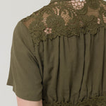 Vestido Lino Orgánico Mujer Geneva Verde Rockford