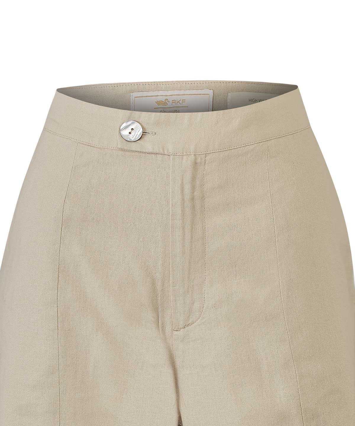 Pantalón Lino Orgánico Mujer Loch Beige Rockford
