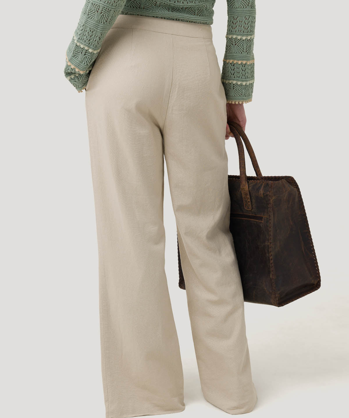 Pantalón Lino Orgánico Mujer Loch Beige Rockford