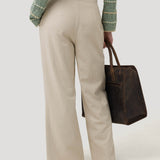 Pantalón Lino Orgánico Mujer Loch Beige Rockford