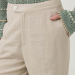 Pantalón Lino Orgánico Mujer Loch Beige Rockford