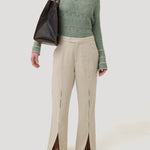 Pantalón Lino Orgánico Mujer Loch Beige Rockford
