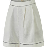 Short Lino Orgánico Mujer Andes Blanco Rockford