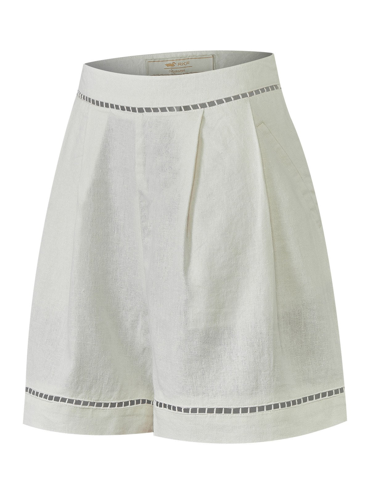 Short Lino Orgánico Mujer Andes Blanco Rockford
