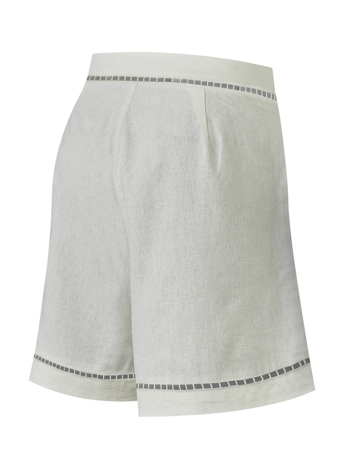 Short Lino Orgánico Mujer Andes Blanco Rockford