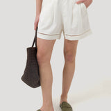 Short Lino Orgánico Mujer Andes Blanco Rockford