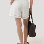 Short Lino Orgánico Mujer Andes Blanco Rockford