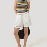 Short Lino Orgánico Mujer Andes Blanco Rockford