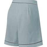 Short Lino Orgánico Mujer Andes Gris Rockford