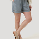Short Lino Orgánico Mujer Andes Gris Rockford