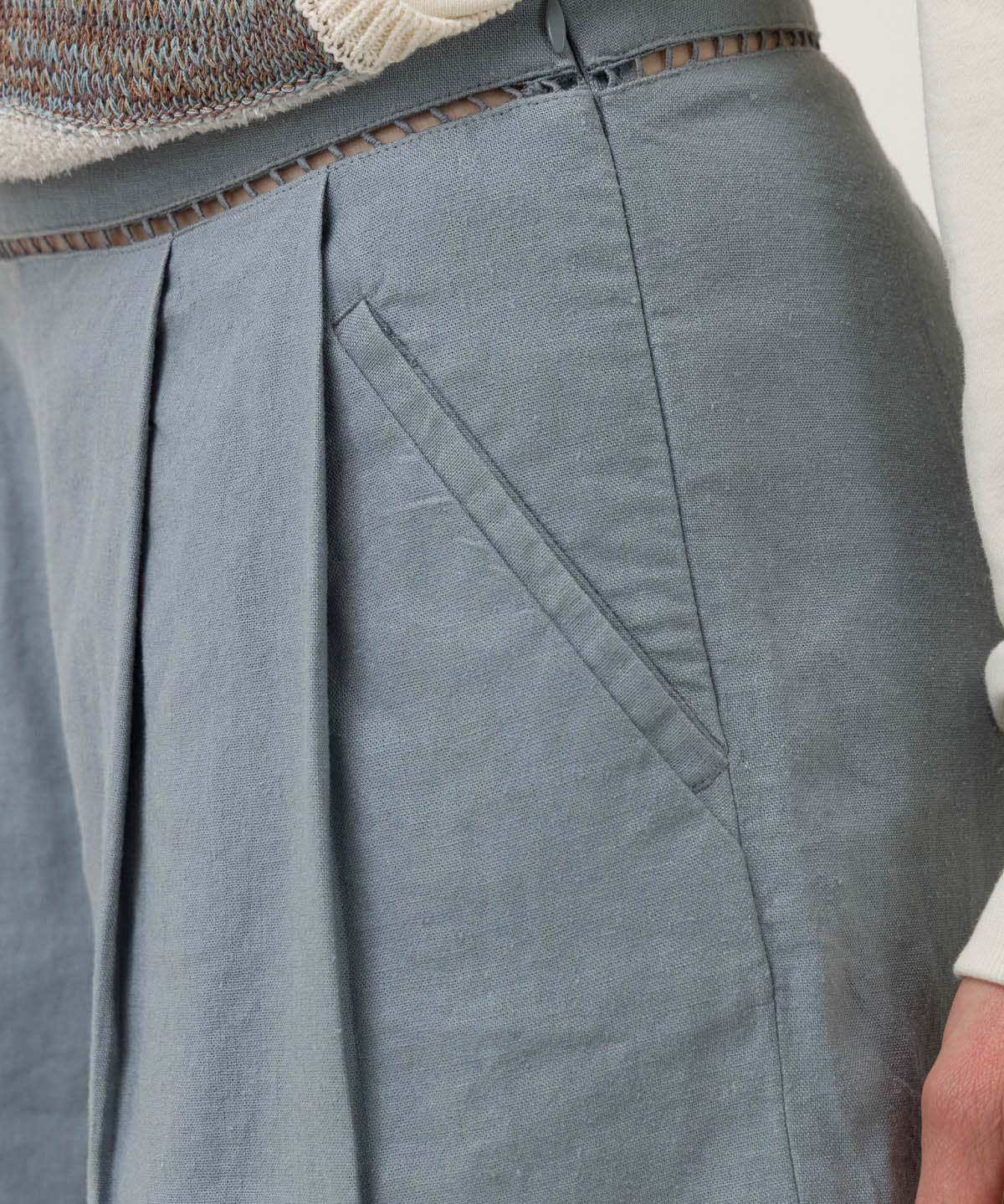 Short Lino Orgánico Mujer Andes Gris Rockford