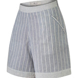 Short Lino Orgánico Mujer Huron Celeste Rockford