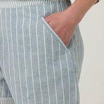 Short Lino Orgánico Mujer Huron Celeste Rockford