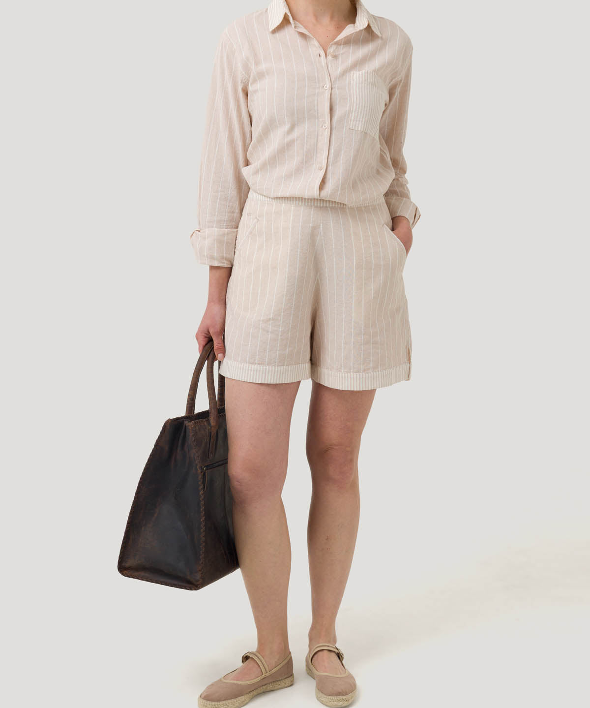 Short Lino Orgánico Mujer Huron Rosado Rockford