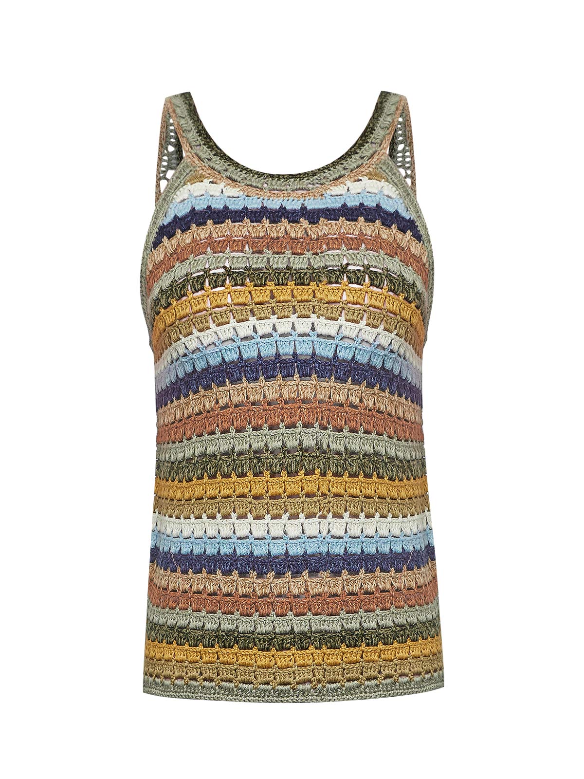 Polera Algodón Orgánico Mujer Mar Multicolor Rockford