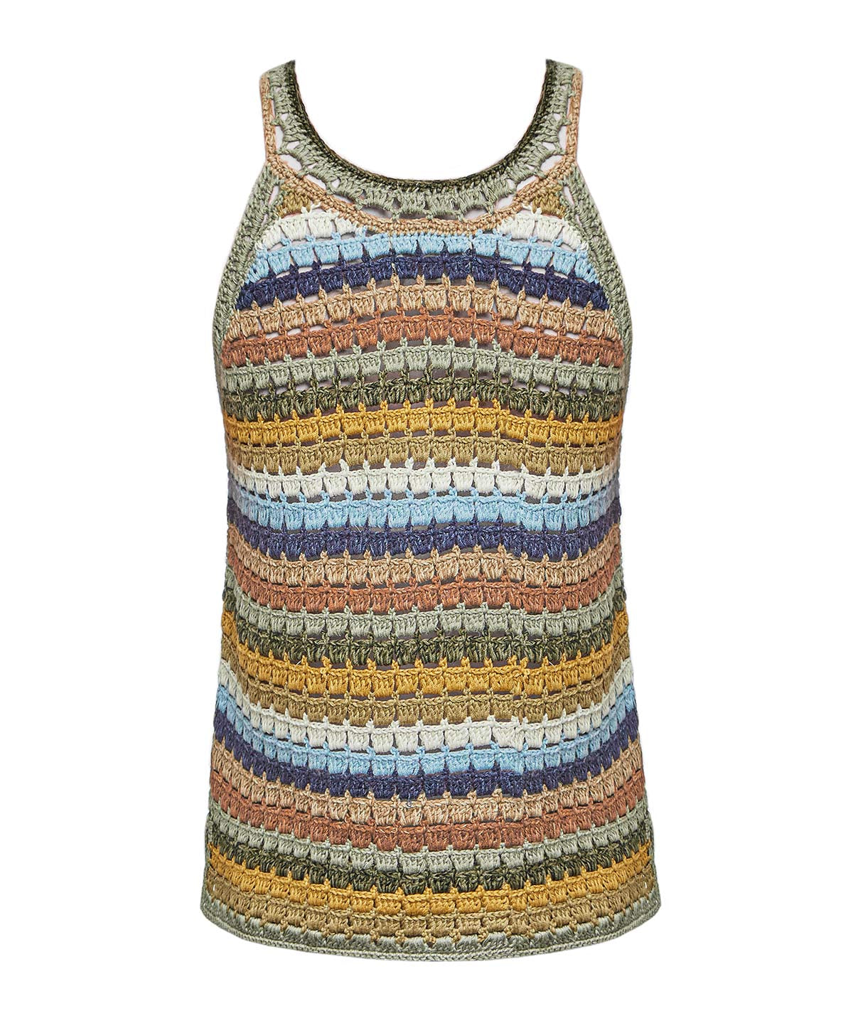 Polera Algodón Orgánico Mujer Mar Multicolor Rockford