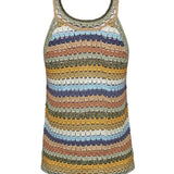 Polera Algodón Orgánico Mujer Mar Multicolor Rockford