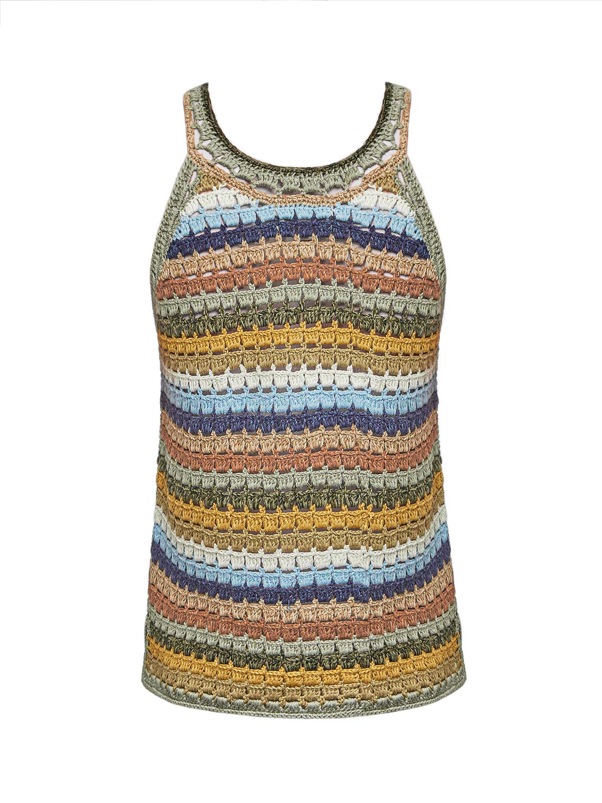 Polera Algodón Orgánico Mujer Mar Multicolor Rockford