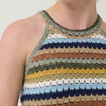Polera Algodón Orgánico Mujer Mar Multicolor Rockford