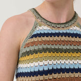 Polera Algodón Orgánico Mujer Mar Multicolor Rockford