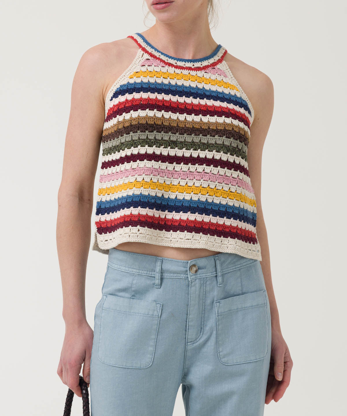 Polera Algodón Orgánico Mujer Mar Multicolor Rockford