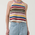 Polera Algodón Orgánico Mujer Mar Multicolor Rockford