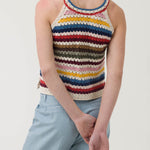 Polera Algodón Orgánico Mujer Mar Multicolor Rockford