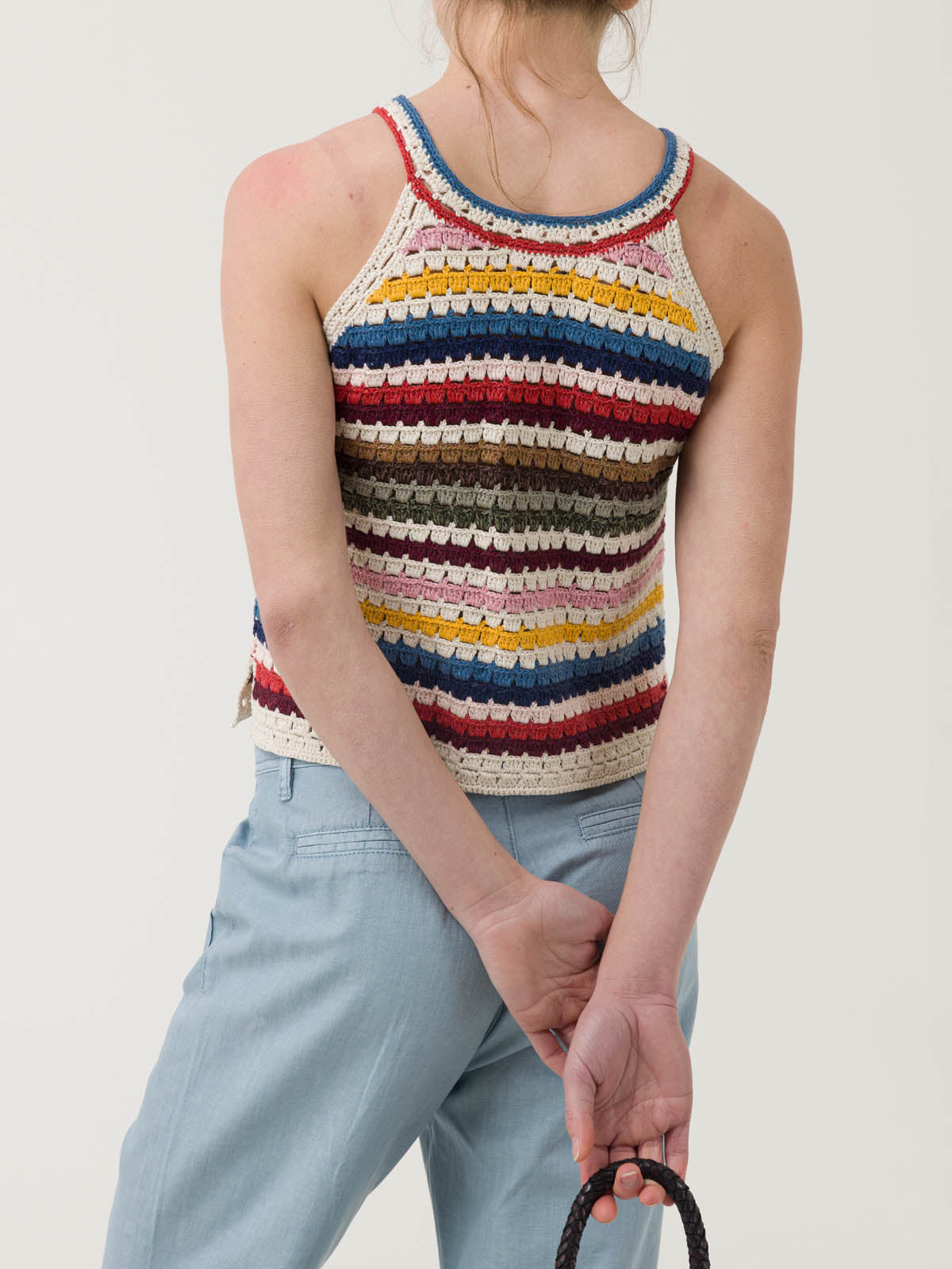 Polera Algodón Orgánico Mujer Mar Multicolor Rockford