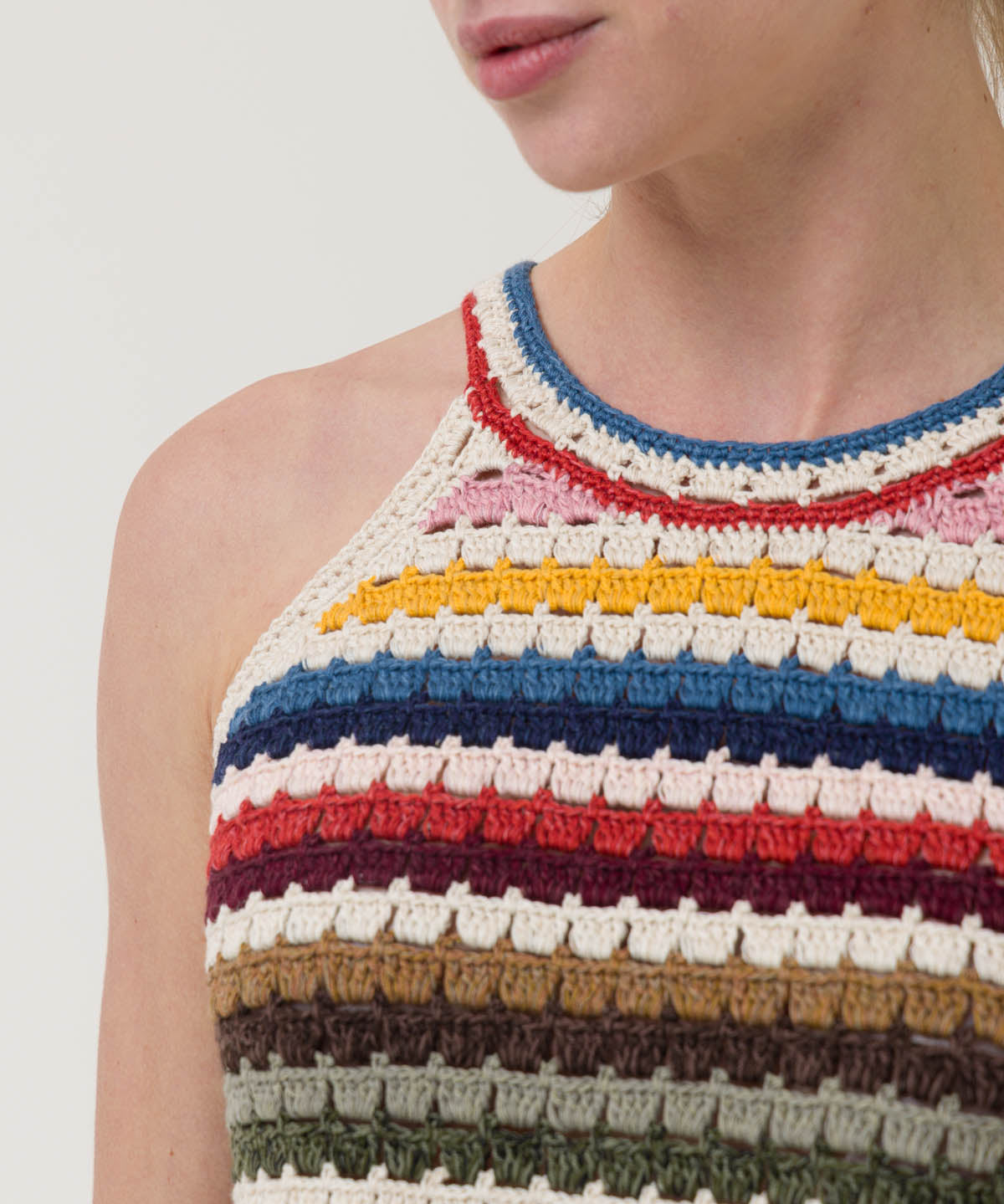 Polera Algodón Orgánico Mujer Mar Multicolor Rockford