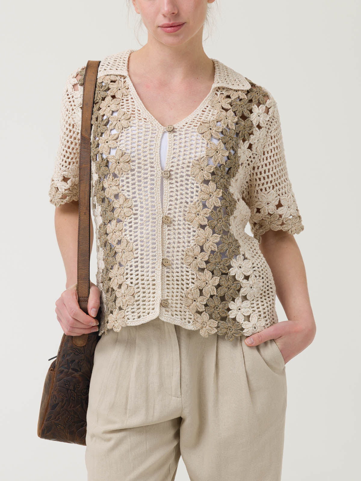 Sweater Algodón Orgánico Mujer Gogo Beige Rockford