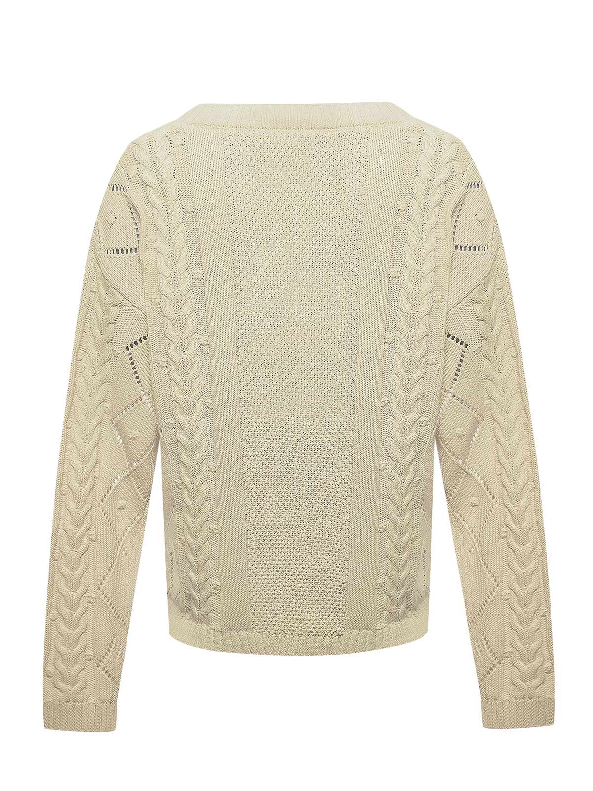 Sweater Algodón Orgánico Mujer Nit Blanco Rockford