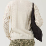 Sweater Algodón Orgánico Mujer Nit Blanco Rockford