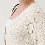 Sweater Algodón Orgánico Mujer Nit Blanco Rockford