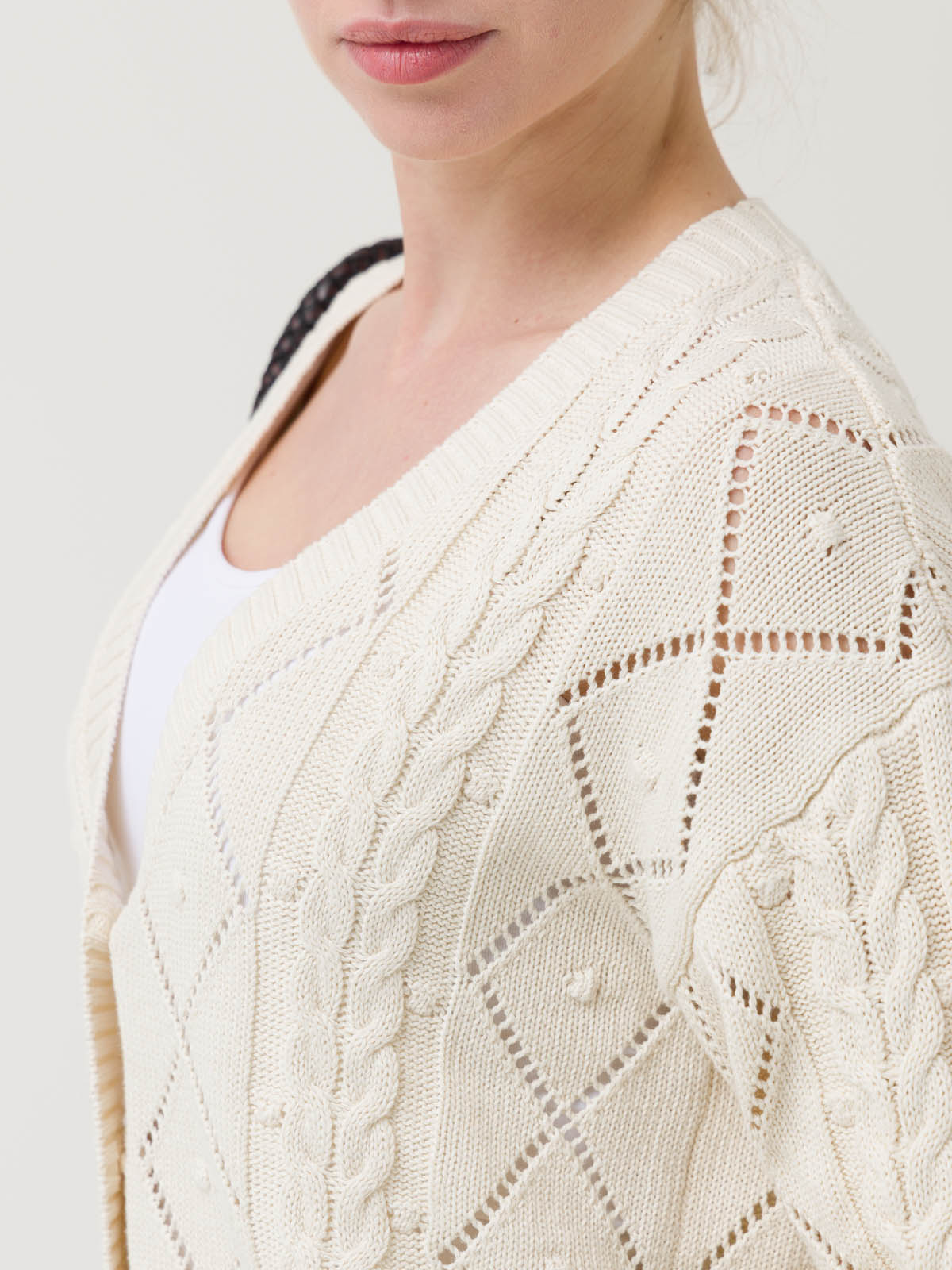 Sweater Algodón Orgánico Mujer Nit Blanco Rockford