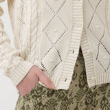 Sweater Algodón Orgánico Mujer Nit Blanco Rockford