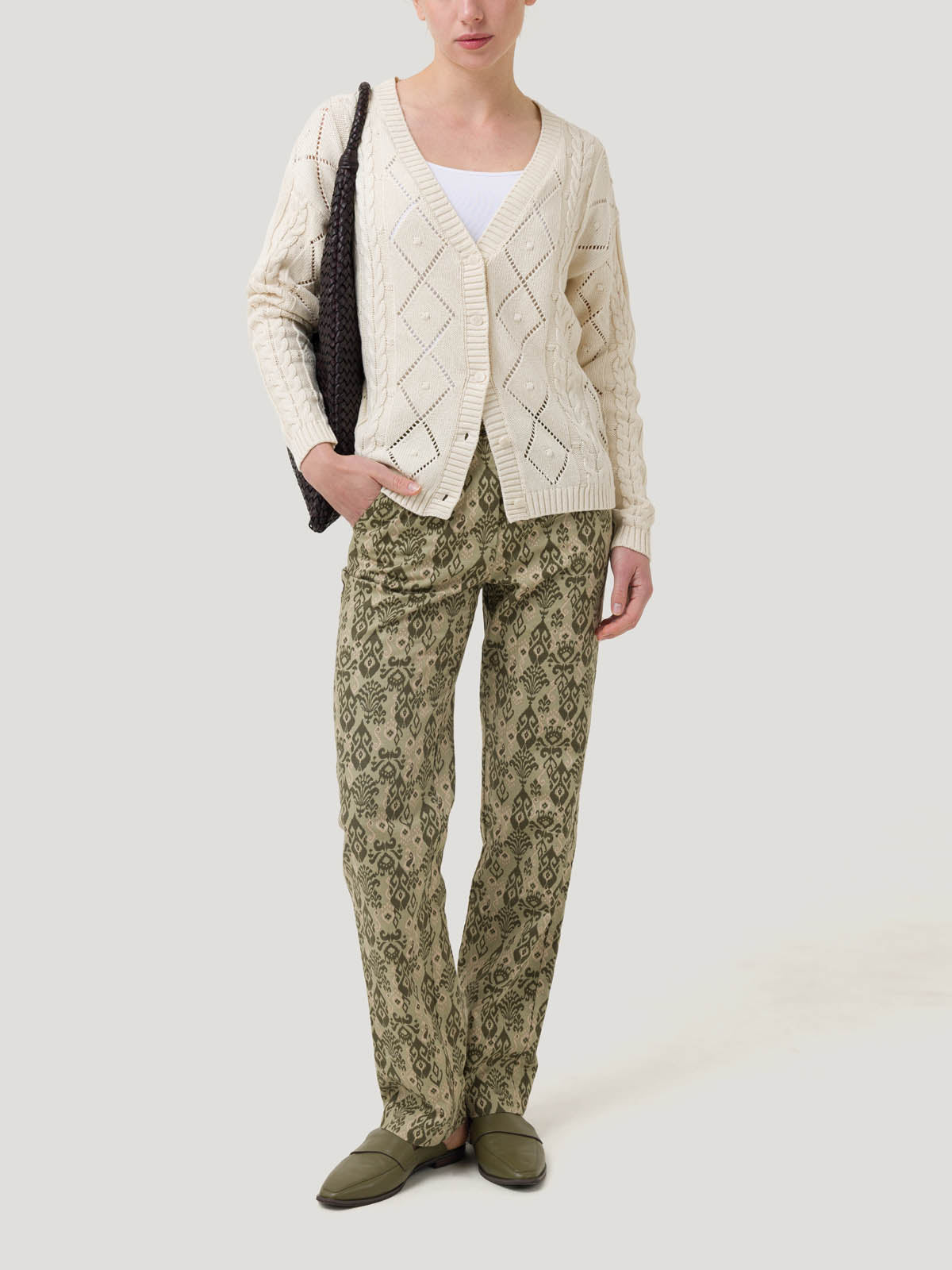Sweater Algodón Orgánico Mujer Nit Blanco Rockford
