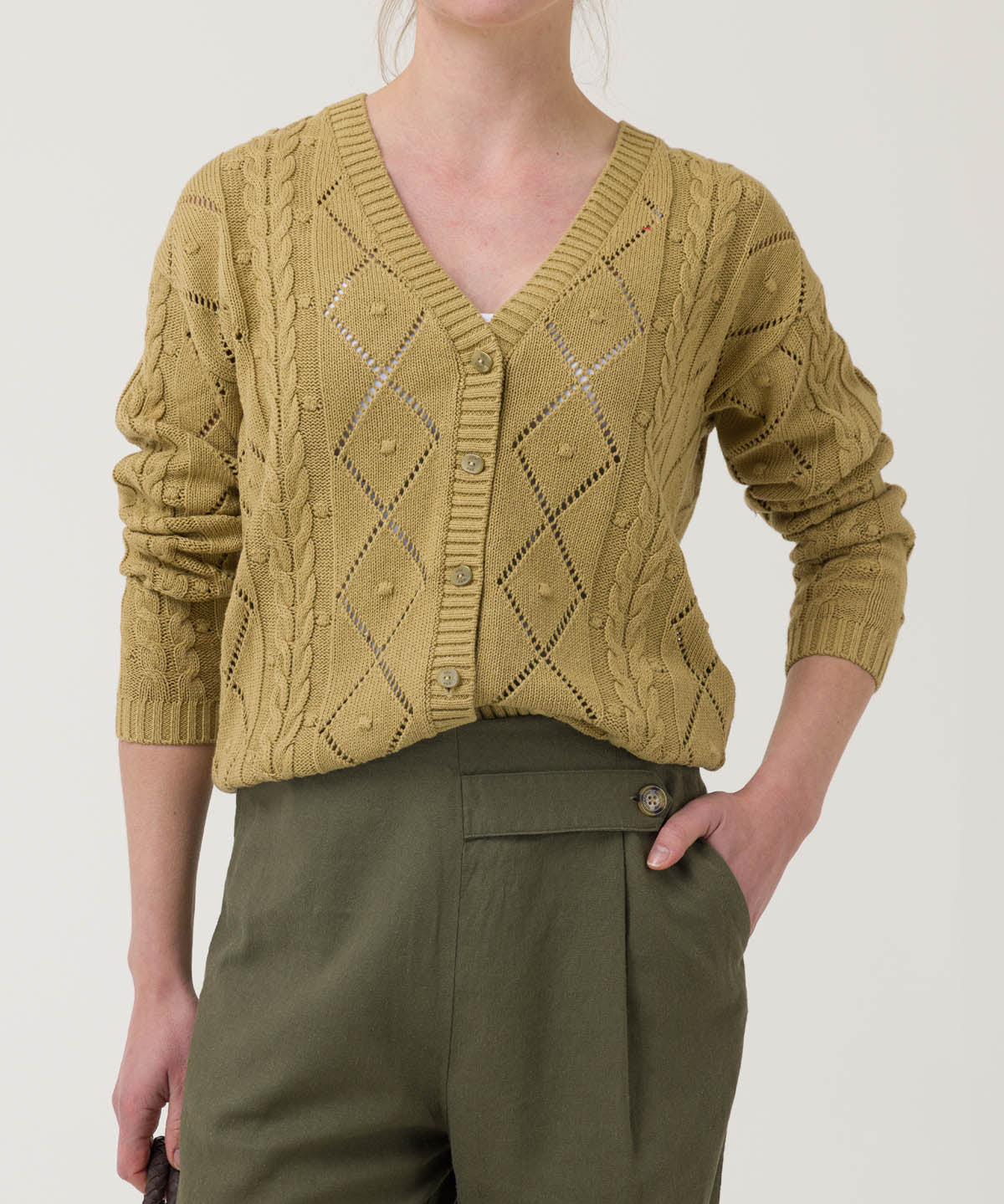 Sweater Algodón Orgánico Mujer Nit Verde Rockford